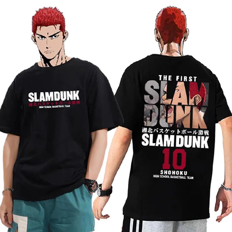 Polera Anime Algodón Slam Dunk, Sakuragi Hanamichi, Kaede Rukawa