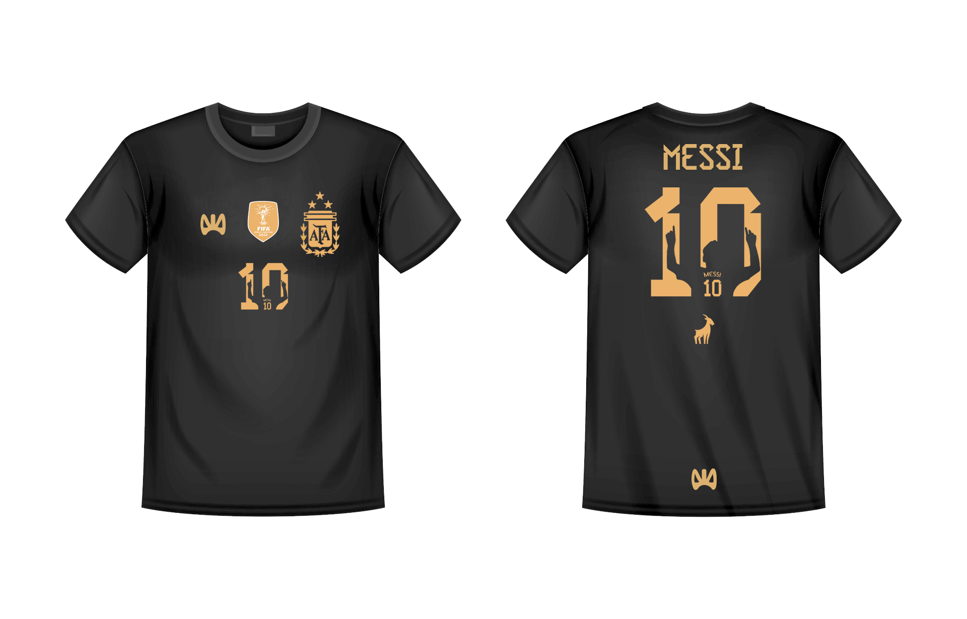 Camiseta Argentina Messi 10 El Rey Dorado Edición Original - ENVÍO EXPRESS