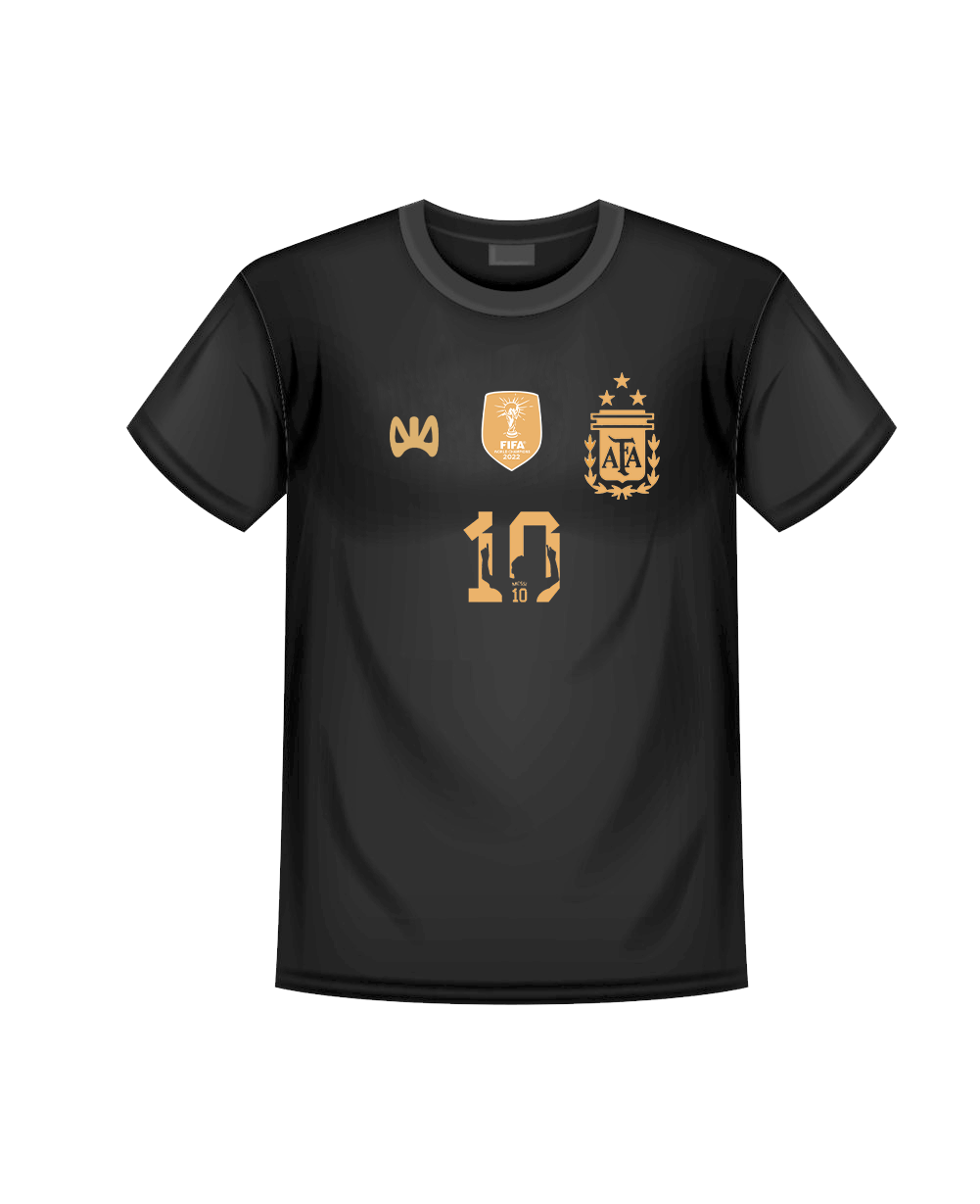 Camiseta Argentina Messi 10 El Rey Dorado Edición Original - ENVÍO EXPRESS