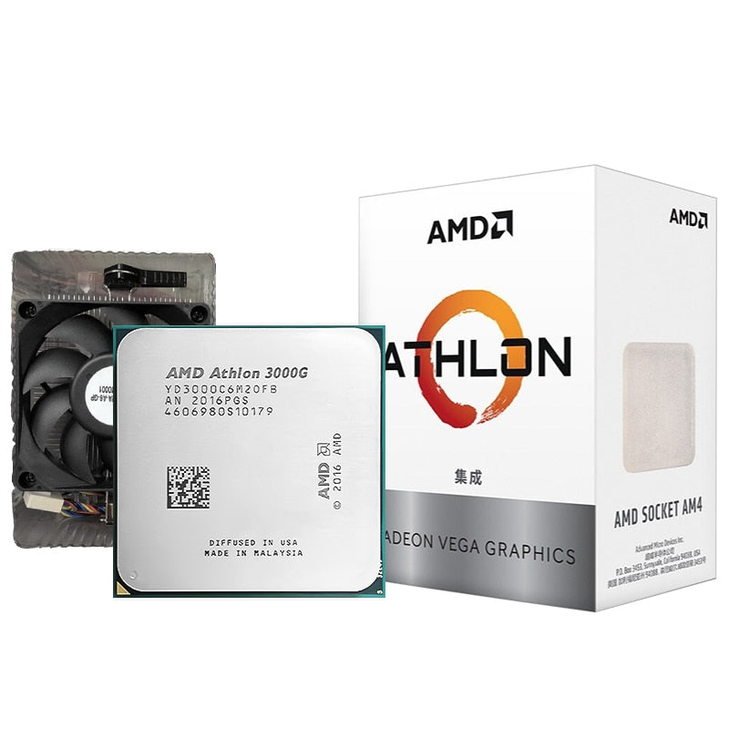 Procesador AMD Athlon 3000G X2 3000G 3.5 GHz Dual-Core Quad-Thread AM4 + Cooler