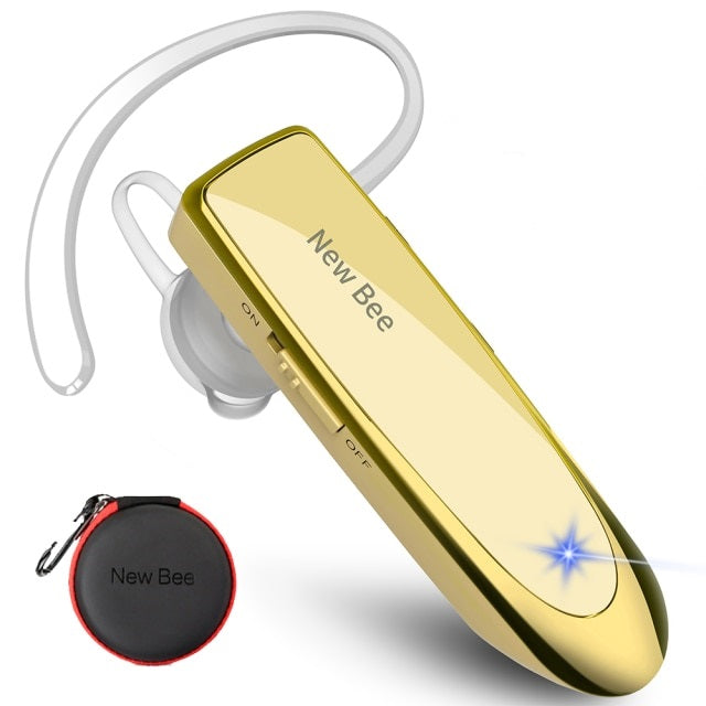 New Bee Bluetooth 5.0 Wireless Audifono y microfono 24Hrs para telefonos inteligentes